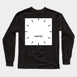 NANTES Time Zone Wall Clock Long Sleeve T-Shirt